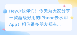 iphone去水印app