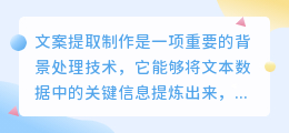文案提取制作