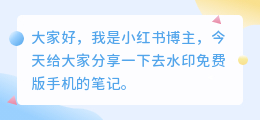 去水印免费版手机