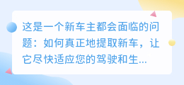 提取新车的文案