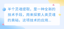 半个灵魂提取文案