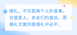 婚礼文案怎么提取