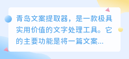 青岛文案提取器