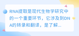 RNA提取颜色文案
