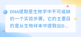 DNA提取文案