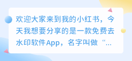 免费去水印软件app