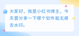 哪个软件能无痕去水印