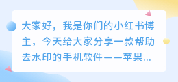苹果去水印的手机软件下载
