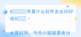 苹果什么软件去水印好使