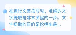 文案中的文字提取