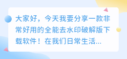 全能去水印破解版下载