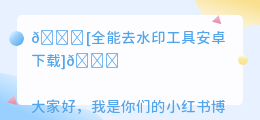 全能去水印工具安卓下载