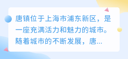 唐镇房产文案提取