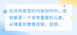 提取音频文案的软件