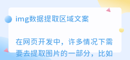 img数据提取区域文案