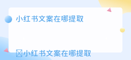 小红书文案在哪提取
