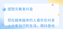 提取文案发抖音