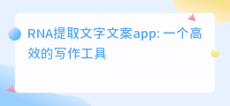 RNA提取文字文案app