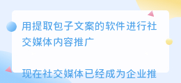 提取包子文案的软件