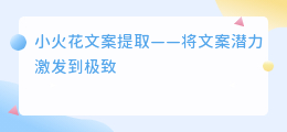 小火花文案提取