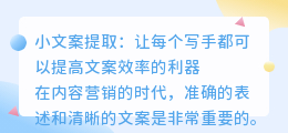 小文案提取