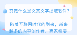 文案文字提取软件
