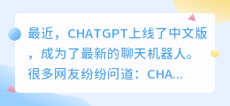 CHATGPT中文版叫什么