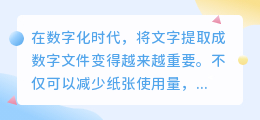 怎么把文字提取成数字文件