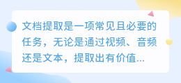什么是视频提取工具