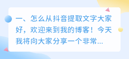 怎么从抖音提取文字到excel