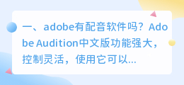 有什么实用的配音软件吗?