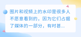 什么软件可以去水印