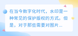 一键无痕去水印