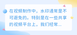 pr给视频去水印