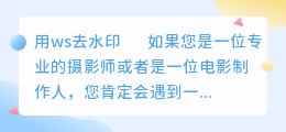 ws去水印