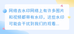 网络去水印