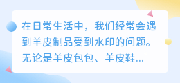 羊皮去水印
