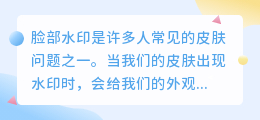 去脸部水印