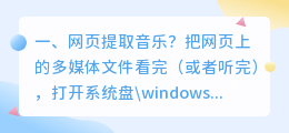 网页提取音乐？