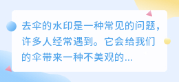 去伞的水印