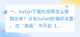 Safari下载的视频怎么提取出来？