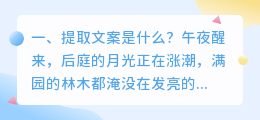 提取文案是什么?