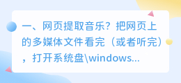 网页提取音乐?