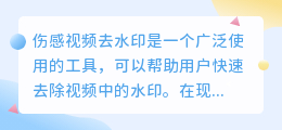 伤感视频去水印