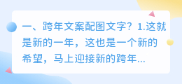 跨年文案配图文字?