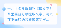 拼多多群聊咋提取文字?