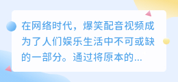 爆笑配音视频