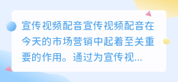 宣传视频配音
