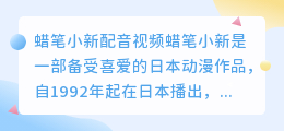 蜡笔小新配音视频
