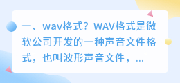 wav格式语音合成软件 wav什么格式?